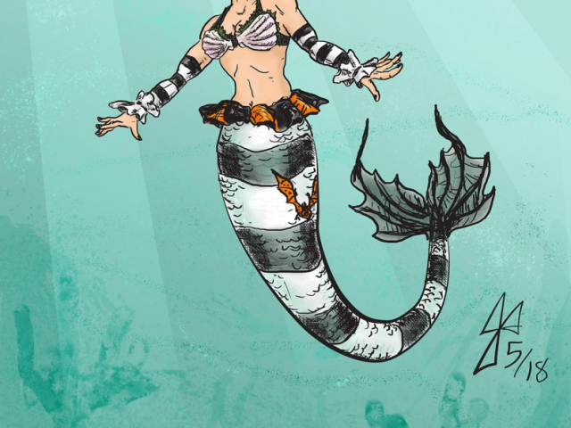 Pippsy the Sword Swallowing Mermaid Clownfish